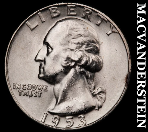 1953-D Silver Washington Quarter - Choice Gem Brilliant Unc  Lustrous  #i7044