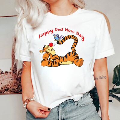 Personalisiertes T-Shirt, Custome Design Geschenk für Mann Frauen Tee, rote Nase Tiger