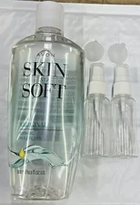 Avon Skin so Soft 16.9oz Unisex Original Bath Oil Bottle/2 Free Travel spray