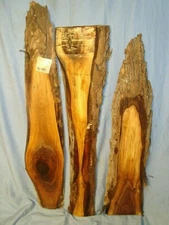 #4049 Three Black Walnut Live Edge Slabs Rustic Lumber