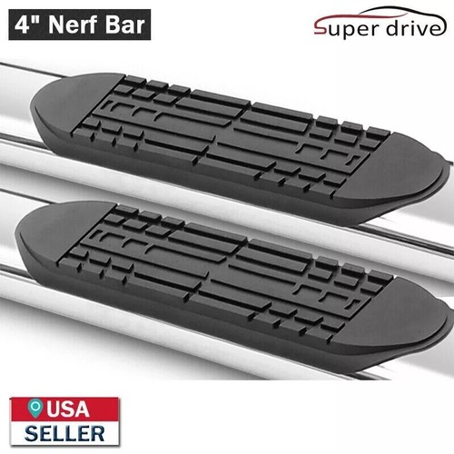 For 2019-2024 New Dodge Ram 1500 Quad Cab 4" Curved S.S. Nerf Bars Side Steps - Picture 14 of 16