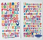 Two sheets Fun Patterned Numbers Letters Alphabet Scrapbook Craft Stickers