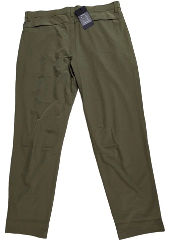 $95 FABLETICS THE ONLY PANTS Water Resistant Stretch Olive Green Mens 40x34 #c08