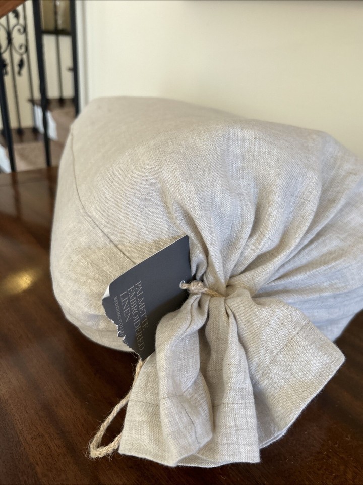 RESTORATION HARDWAREPALMETTEEMBROIDEREDLINENDUVET COVERNatural