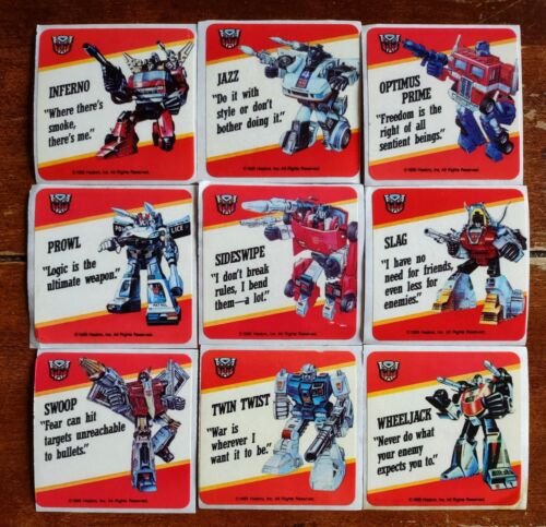 TRANSFORMERS Hasbro G1 1985 Stickers lot of 9 Autobots Vintage FREE SHIPPING!  - Picture 1 of 14