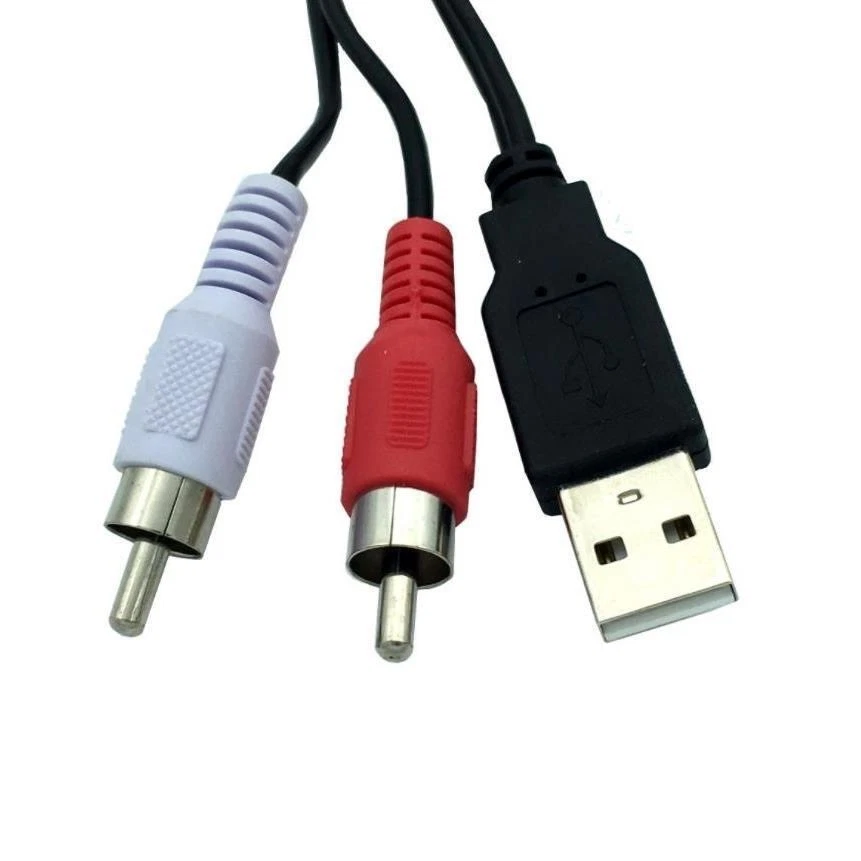 USB Male Female to RCA AV Audio Video Cable Adapter Cord for 1080P TV DVD HDTV - Image 4 of 4