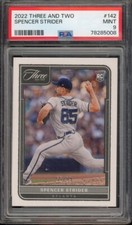 2022 Panini Three And Two SPENCER STRIDER #142 RC Rookie /99 PSA 9 Braves