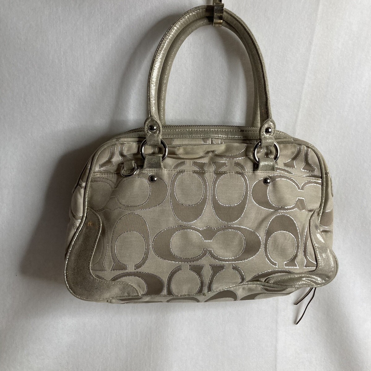 バッグ Coach Poppy Sequin Rocker Satchel Bag AUTHENTIC COACH POPPY ROCKER SEQUIN SATCHEL BAG