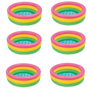 Intex 34in x 10in Sunset Glow Soft Inflatable Baby/Kids Swimming Pool (6 Pack) - Click1Get2 Black Friday