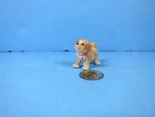 SCHLEICH-Maltipoo Puppy Dog Figurine-Light Brown-USED