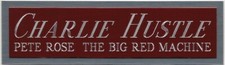 PETE ROSE CHARLIE HUSTLE REDS NAMEPLATE FO AUTOGRAPHED SIGNED BASEBALL-BAT-PHOTO