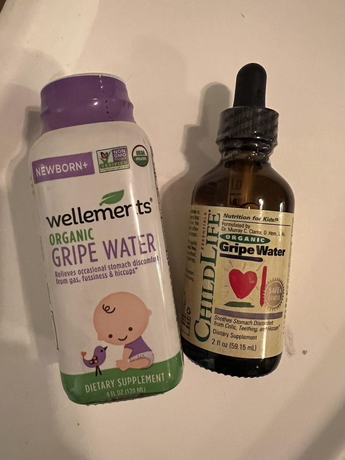 1 ChildLife Organic Gripe Water 2 oz + 1 Wellements Organic Gripe Water