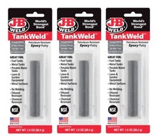3  J-B Weld 8217 TankWeld Putty Epoxy Fuel Metal Potable Tanks Dark Grey 1 Oz