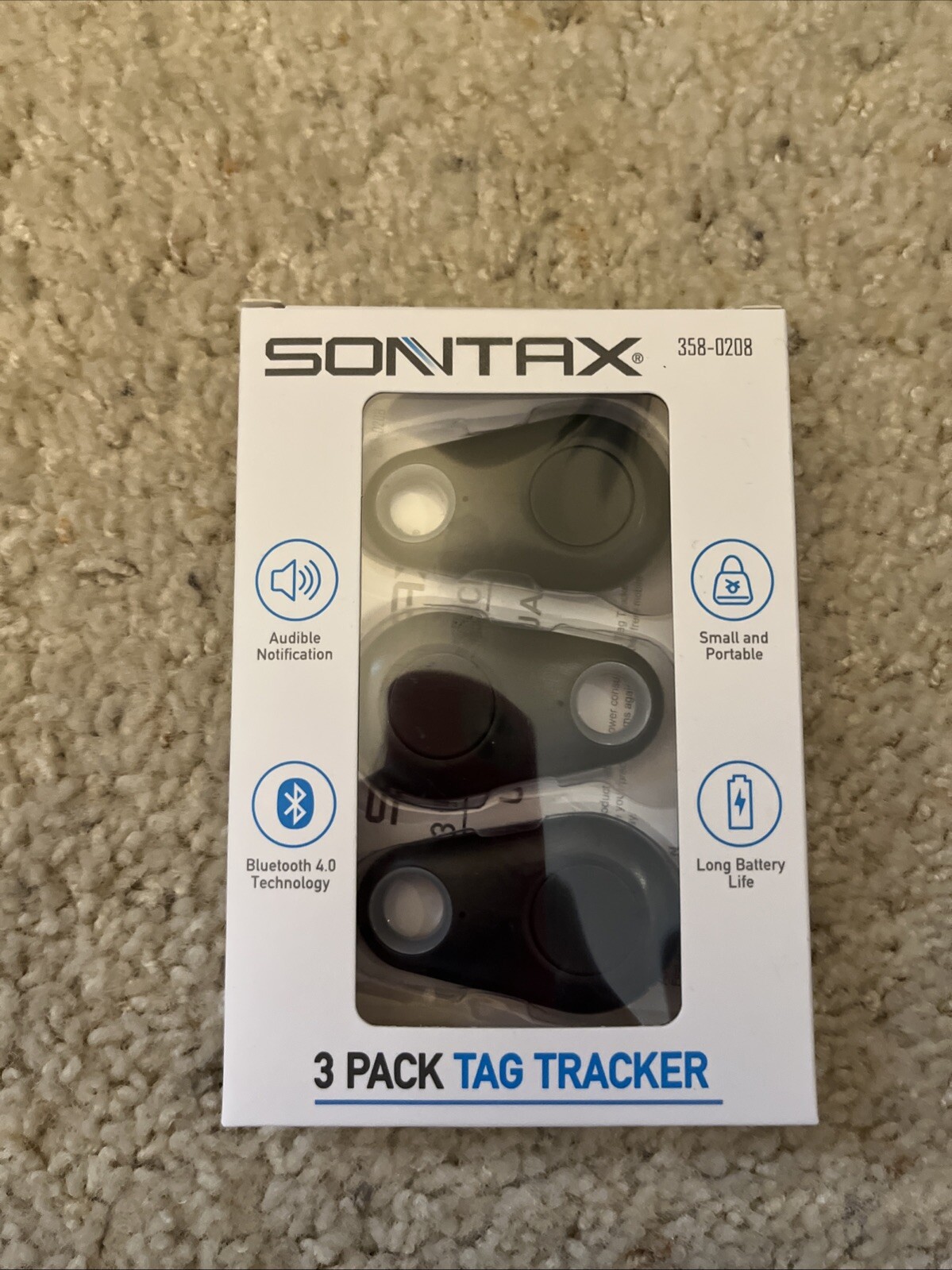 Tag Tracker 3 PC. Sontax Real Time Track Bluetooth 4.0 Voice Recording.  U13