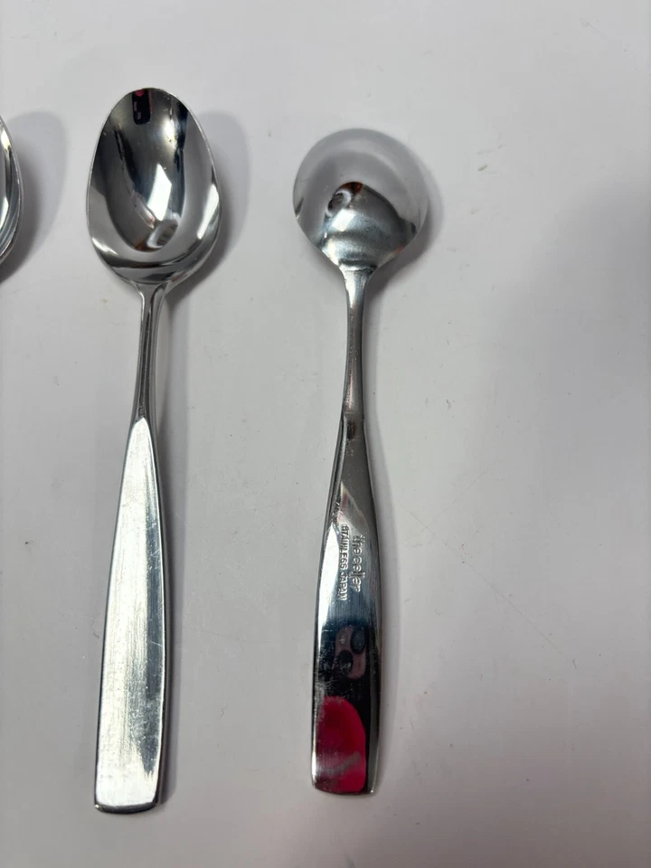 Lote de 4 cucharas de té de repuesto The Cellar Surrey de acero inoxidable brillante JAPÓN 6" Foto 2 de 2