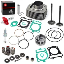 Cylinder Piston Top End Kit & Intake Exhaust Valve for Yamaha Raptor 350 2004-13