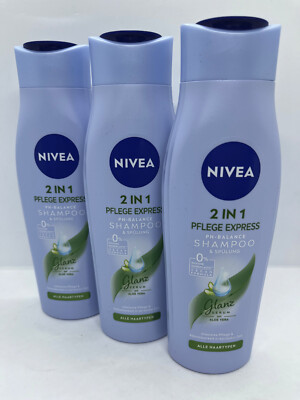 (17,32 /1 L) Nivea Pflege Express 3 x 250 ml 2 in 1 PH Balance Shampoo & Spülung