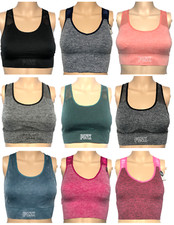 VICTORIAS SECRET PINK SEAMLESS LIGHTLY LINED PADDED RACERBACK SPORTS BRA NWT