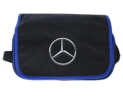 Mercedes Benz-Toiletry Bag-Black/Blue-Authentic-(NEW-IN BAG)