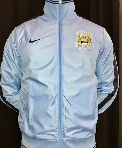 Sehr seltene Manchester City Trainingsjacke Fußball 2-in-1 WENDBAR Größe M Nike