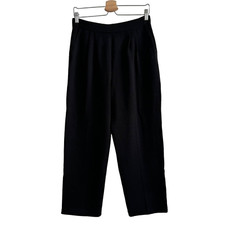 St. John Basics Vintage 80's/90's Black Santana Knit High Rise Straight Leg Pant