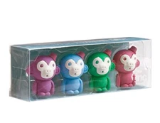 Tinc MNKERCOL "Monkey" Fruit-Scented Eraser Collection (Pack of 4) 
