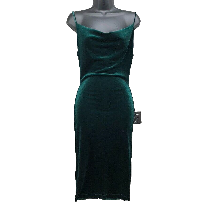 Lulus Jazzy Belle Cocktail Dress Womens Small Green Velvet Party Holiday  New | eBay