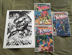 WFCBA John Byrne Portfolio Plate/Planche #5 + Corresponding X-Men Comics #114-16
