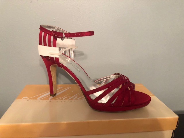 red mia sandals