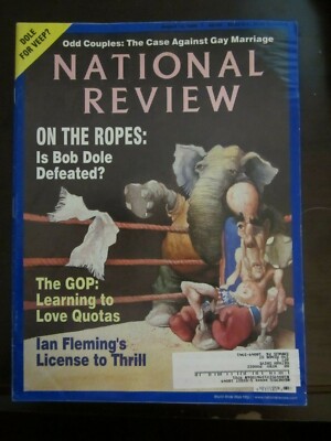 National Review Magazine August 1996 On the Ropes Is Bob Dole Defeated CO