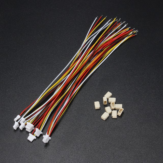 10sets Mini Micro JST 1.0mm SH 4Pin Connector Plug With Wires Cables