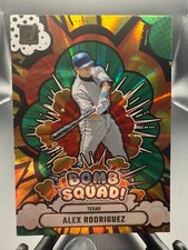 2025 Panini Donruss Baseball Card Bomb Squad No 15 Alex Rodriguez Green Laser