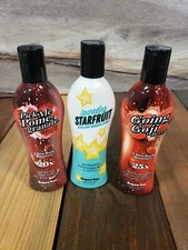 Tanning Lotion Bundle Lot of 3 Goji Pomegranate Starfruit Bronzers