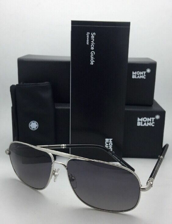 New MONTBLANC Sunglasses MB 513S 16B 61-14 140 Palladium Aviator w
