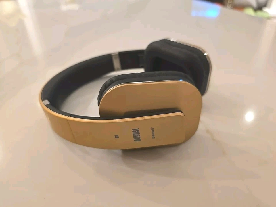 Bluetooth Headset Wireless AptX Folding Wireless Headphones - August EP650 Gold Foto 3 de 4