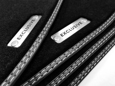 Exclusive Fußmatten für Porsche Cayenne 9PA 955 Bj.2002-2010 Velours Metall Logo