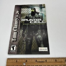 Splinter Cell Original Xbox MANUAL ONLY Authentic Replacement Excellent Shape