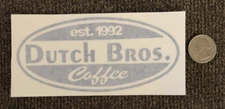 DUTCH Bros STICKER Decal BLUE LOGO Rare HTF Coffee CAR Yeti LAPTOP Large