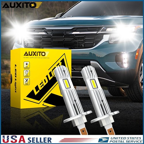 2X AUXITO ERROR FREE H1 LED Headlight High Low Beam Bulb Kit 100W 20000LM 6500K