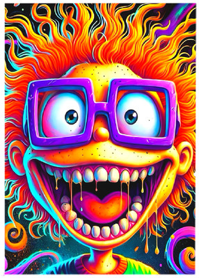 RUGRATS - CHUCKIE * Custom ACEO * Fun Novelty * GONE MAD * Art Card * ATC
