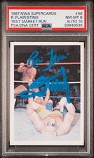 STING & RIC FLAIR 1987 NWA WONDERAMA TEST MARKET DUAL - PSA 8 w/ 10 GEM AUTO