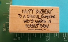 Stampin Up HAPPY BIRTHDAY TO A SPECIAL SOMEONE... Saying Rubber Stamp