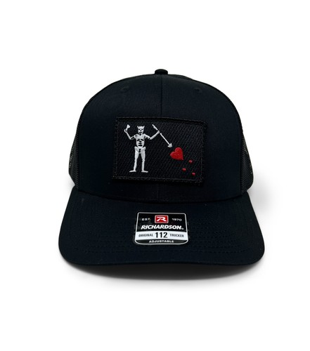 Blackbeard’s Flag Patch Hat Richardson 112 Snapback Black | Edward Teach - Picture 4 of 5