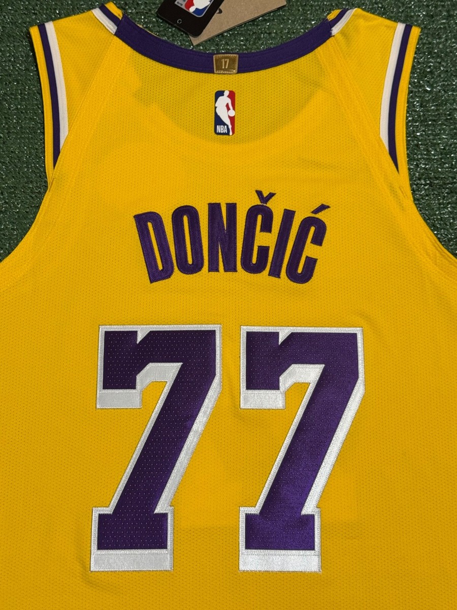 モ*グ様 刺繍 NBAユニフォーム LA Lakers Luka Doncic Authentic Luka Doncic Los Angeles Lakers Icon Edition Nike