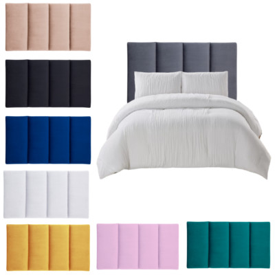 24 Zoll Betten Kopfteil Panel Plüsch Samt Diwan Bett Kopf 2 Fuß Single Double KingSize