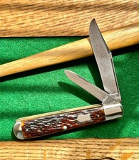 ANTIQUE REMINGTON R1163 24-33 ENGLISH JACK STUNNING HANDLES WITH ETCH BEAUTIFUL!