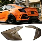 Smoked Black Rear Tail Light Cover Guard For 2016-2021 Honda Civic (All Sedan)