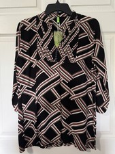 Women  s Multi Colored Geometric Print Tunic Top Kurti Casual /Office Wear Blouse