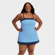 Women's Everyday Soft Active Court Dress - All In Motion Blue Floral