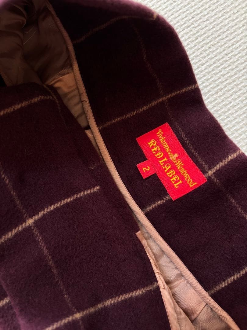 VIVIENNE WESTWOOD Red Label Riding Skirt Wool Wine Red Size 2 Orb